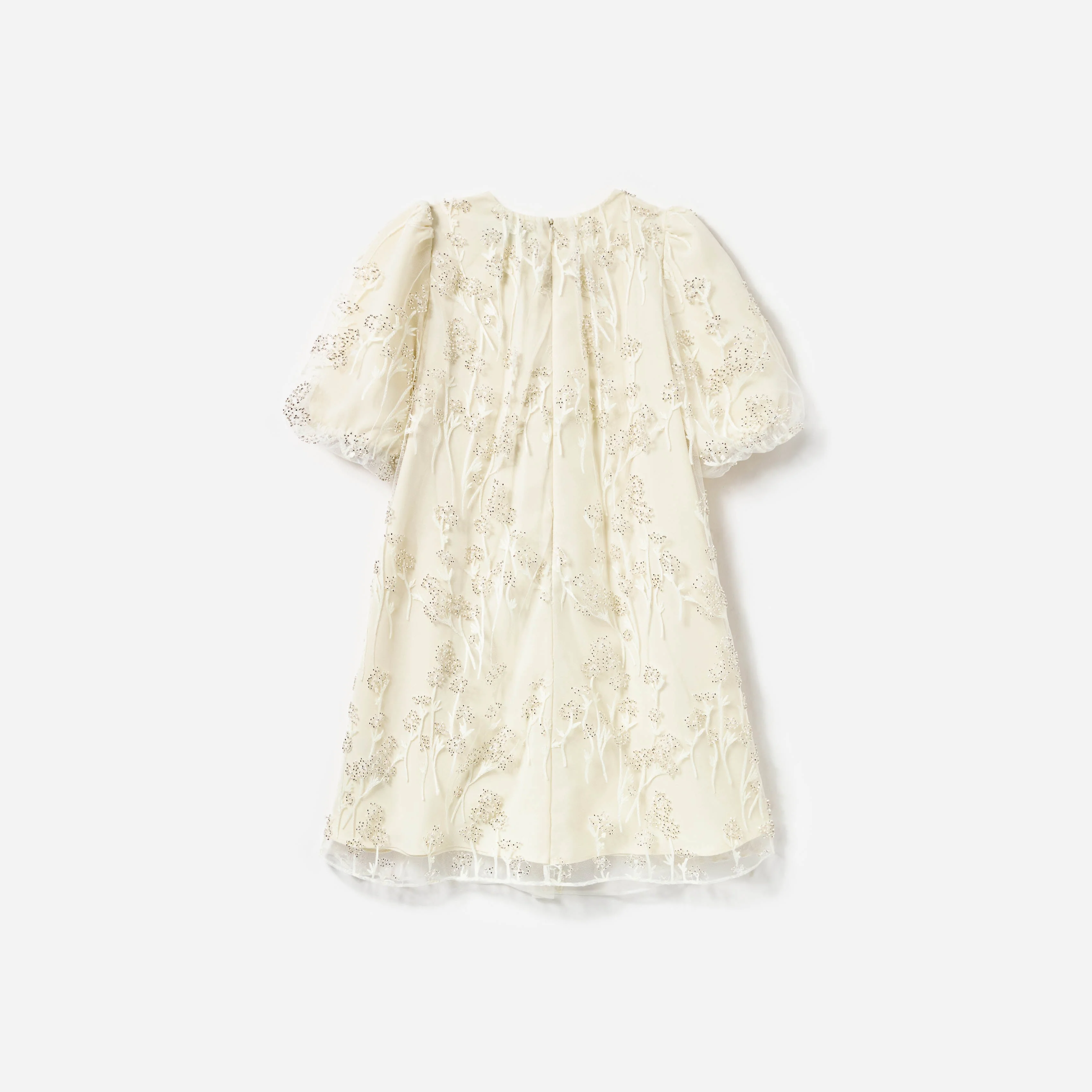 Cream Tulle Flower Dress - Image 2