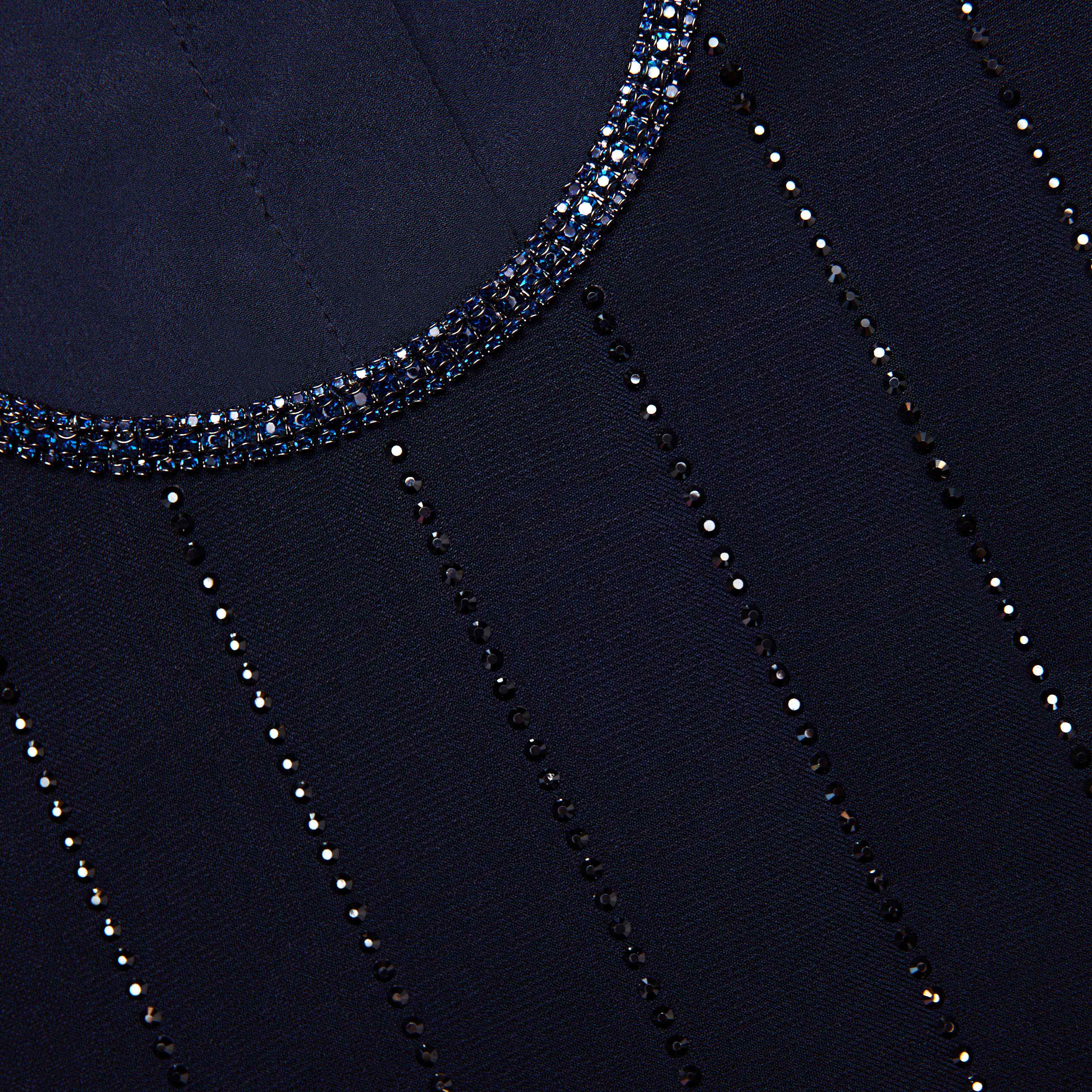 Navy Rhinestone Pinstripe Top - Image 5