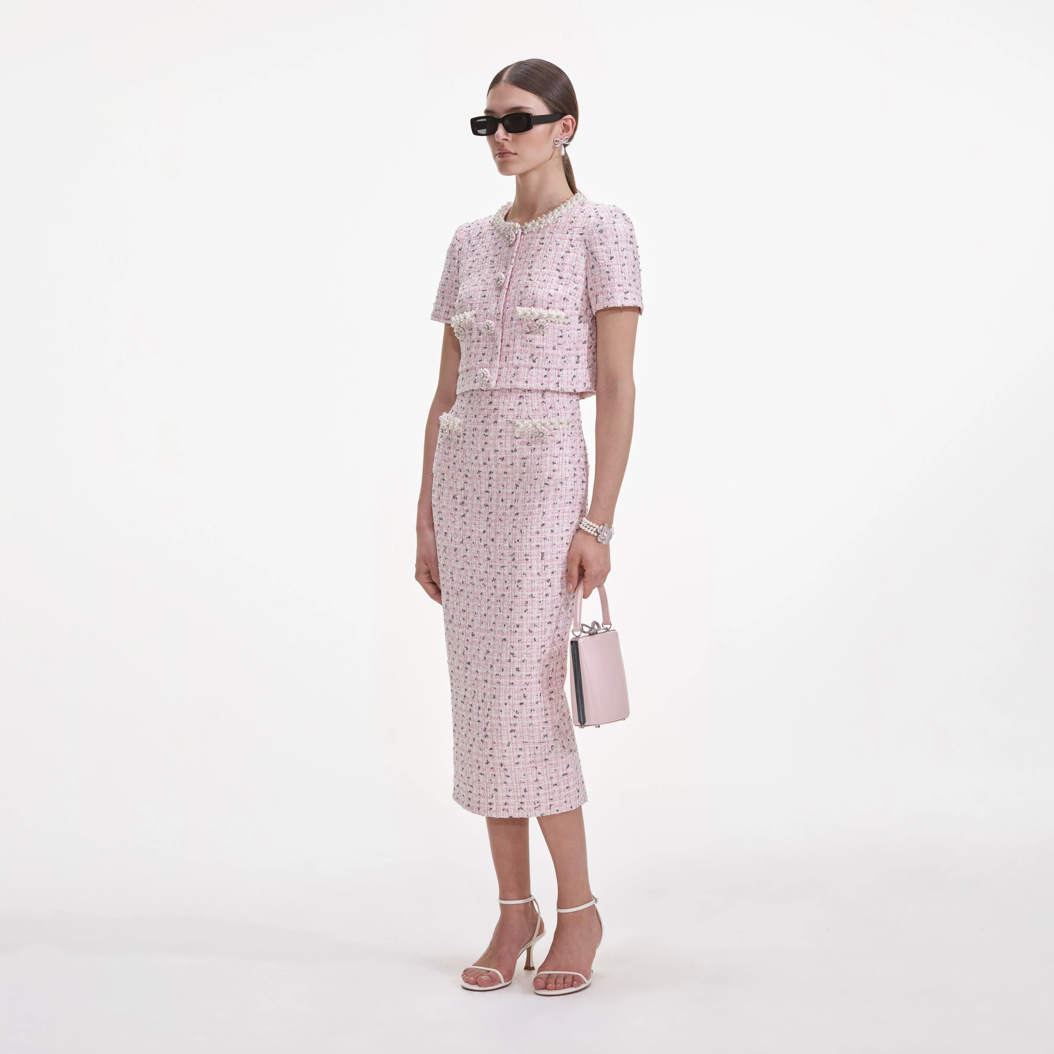 Pink Boucle Pearl Top - Image 2