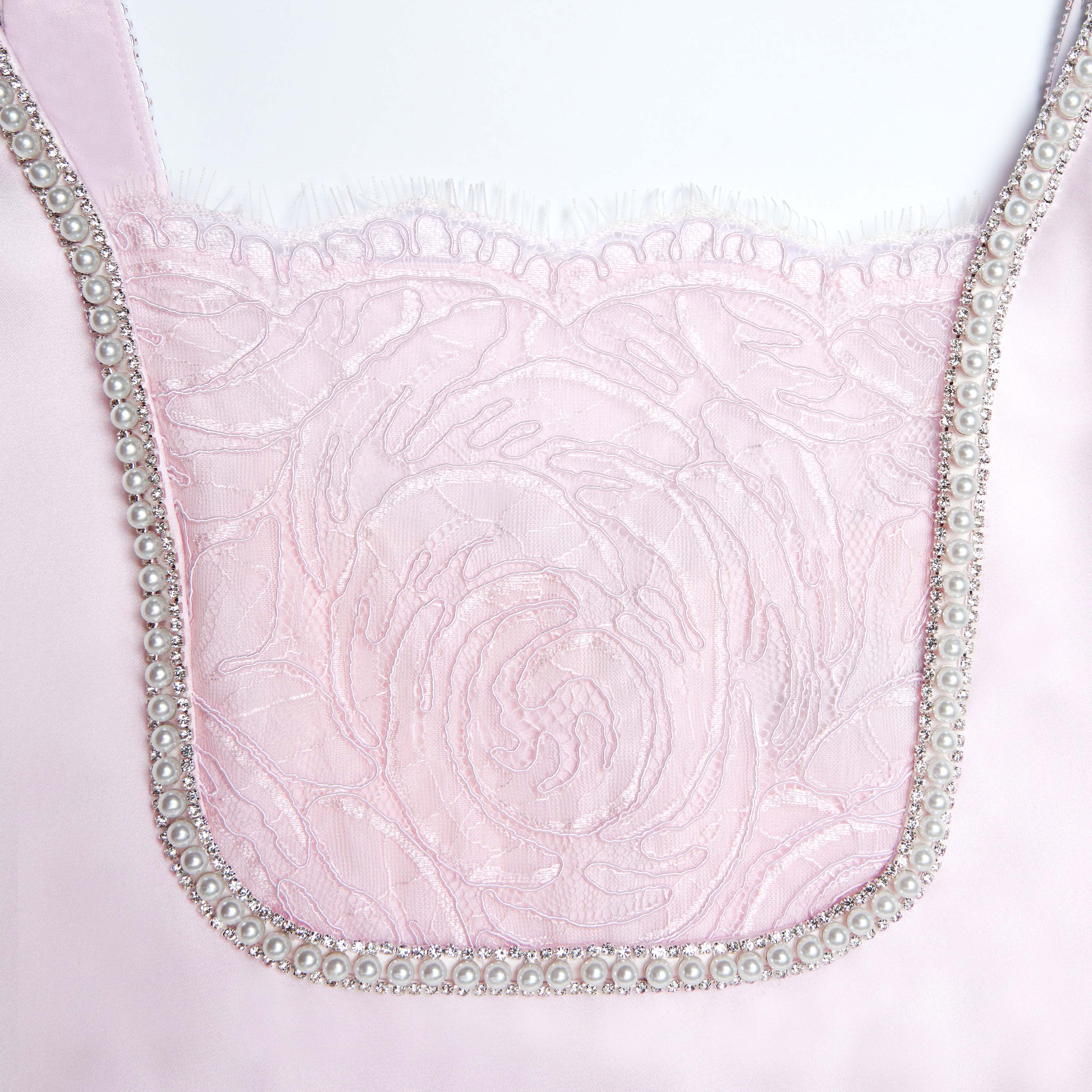 Pink Satin Mini Dress - Image 5