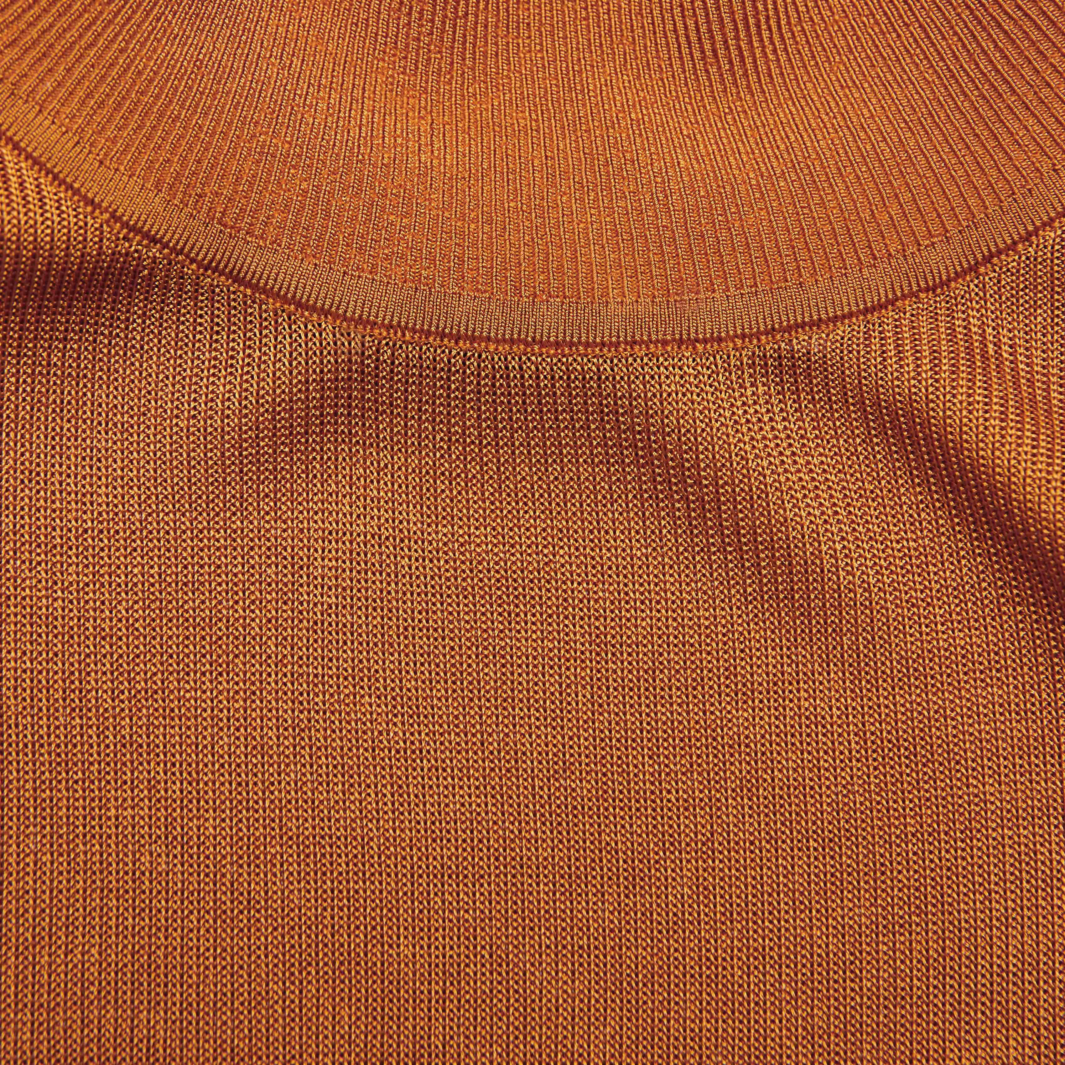 Burnt Orange Viscose Knit Maxi Dress - Image 5