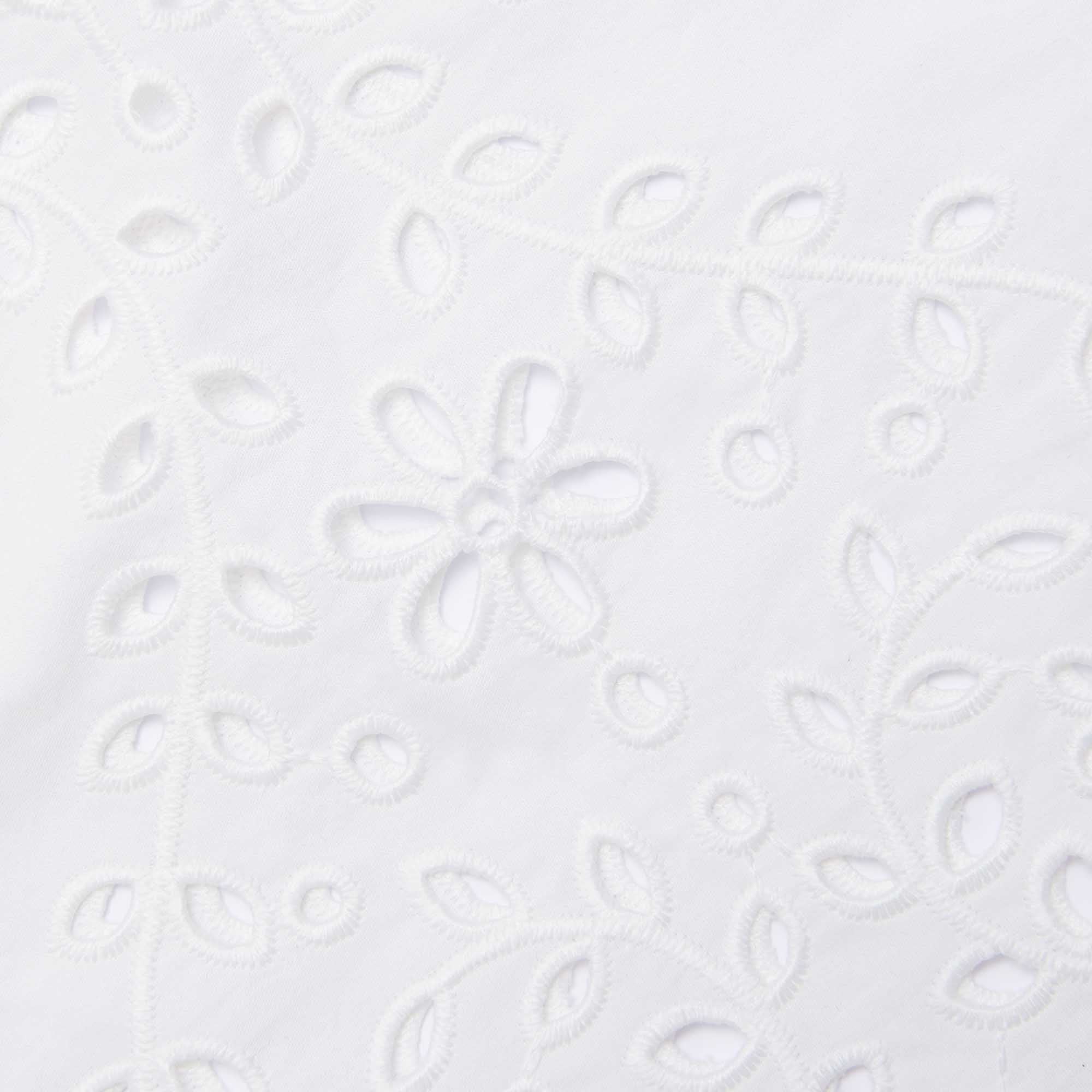 White Cotton Embroidered Top - Image 5