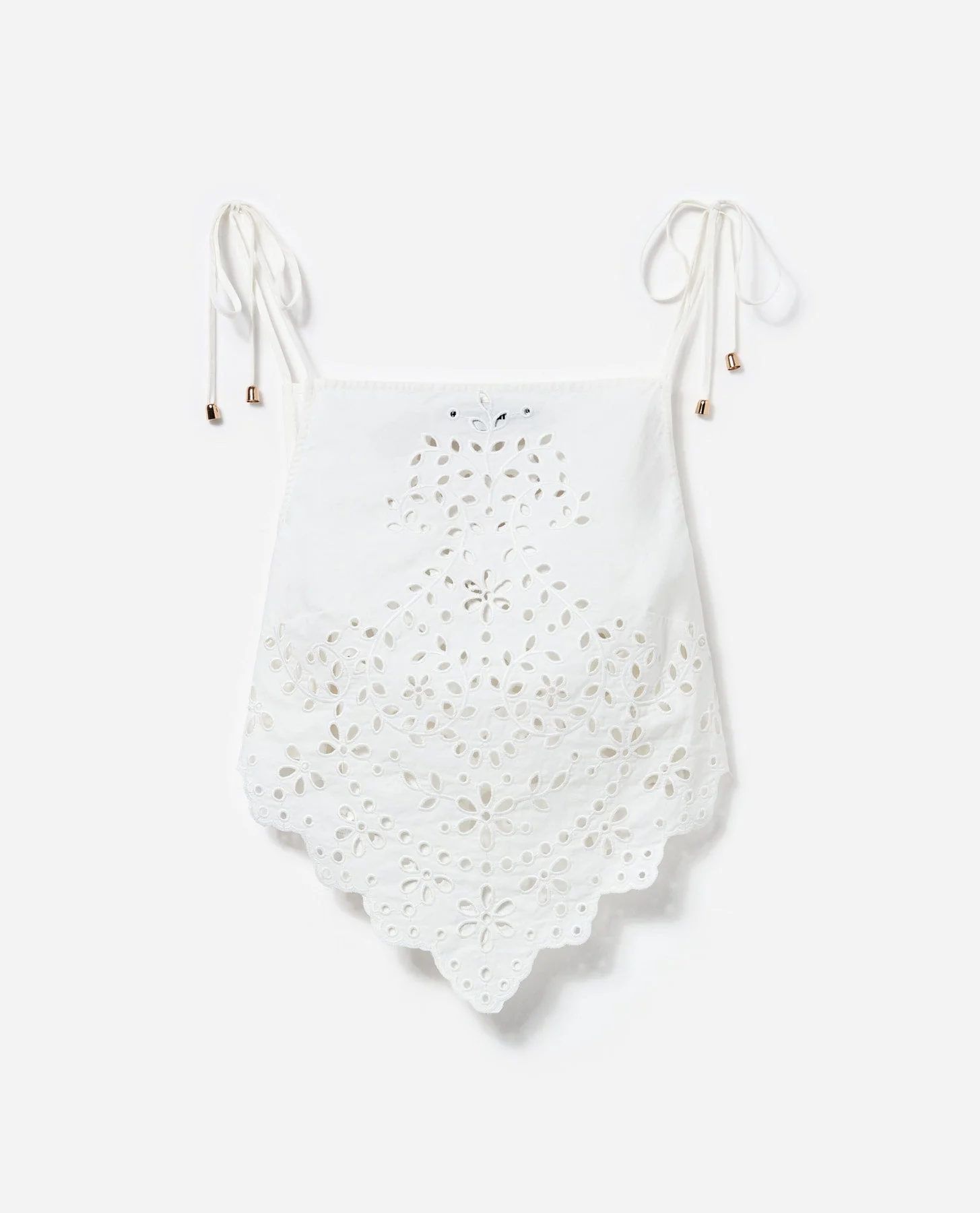 White Cotton Embroidered Top - Image 6
