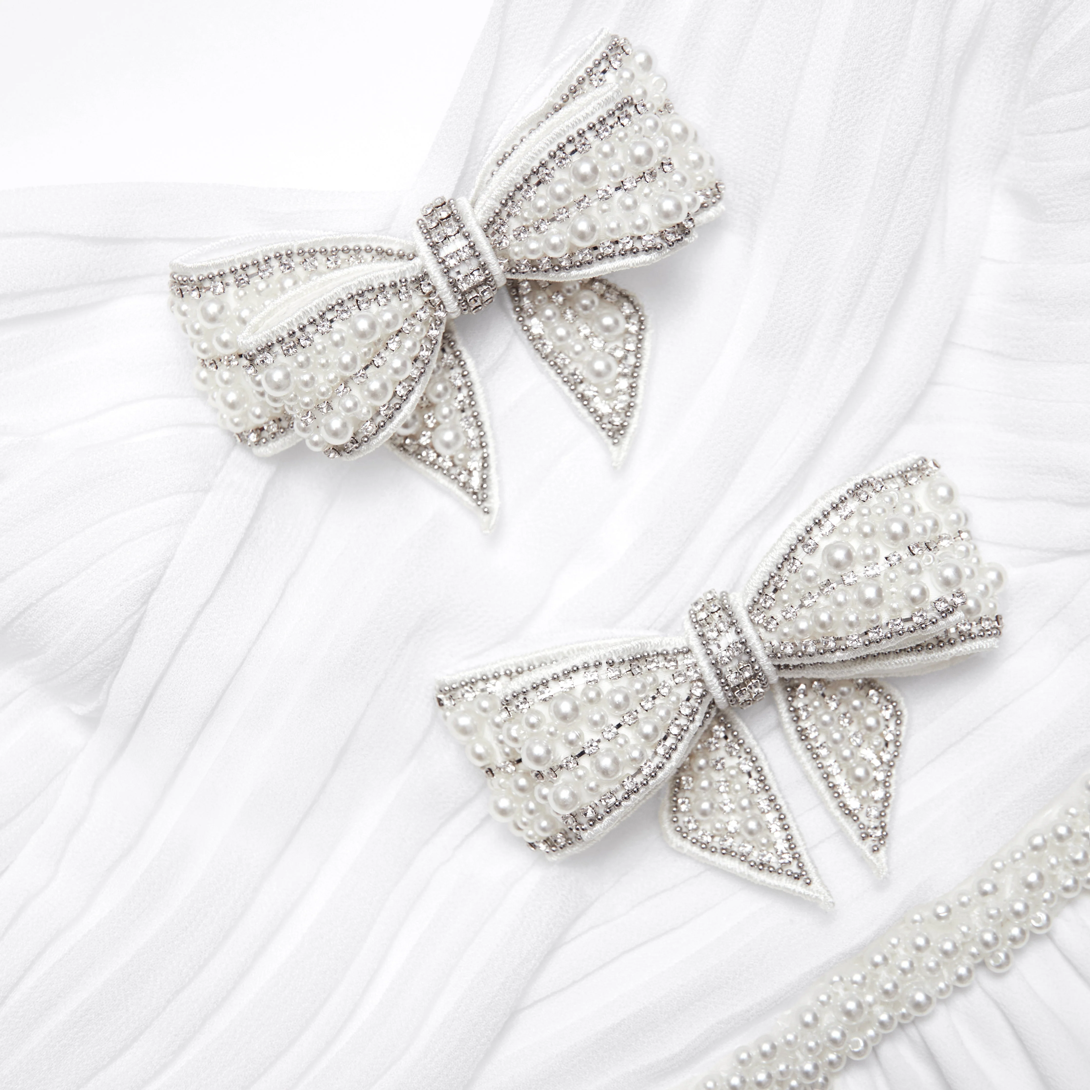 White Organza Bow Jumpsuit - Image 5