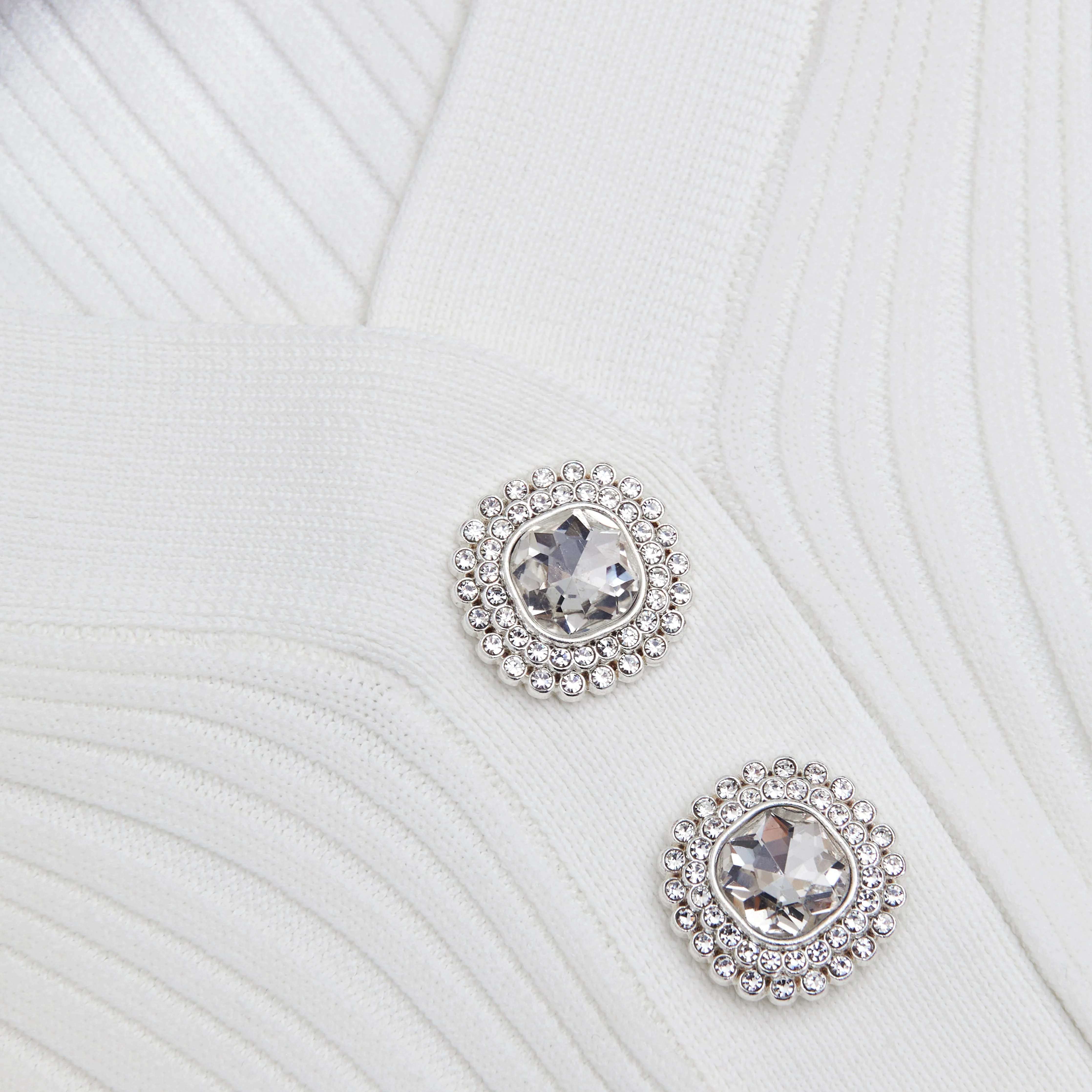 White Ribbed Knit Mini Dress - Image 5