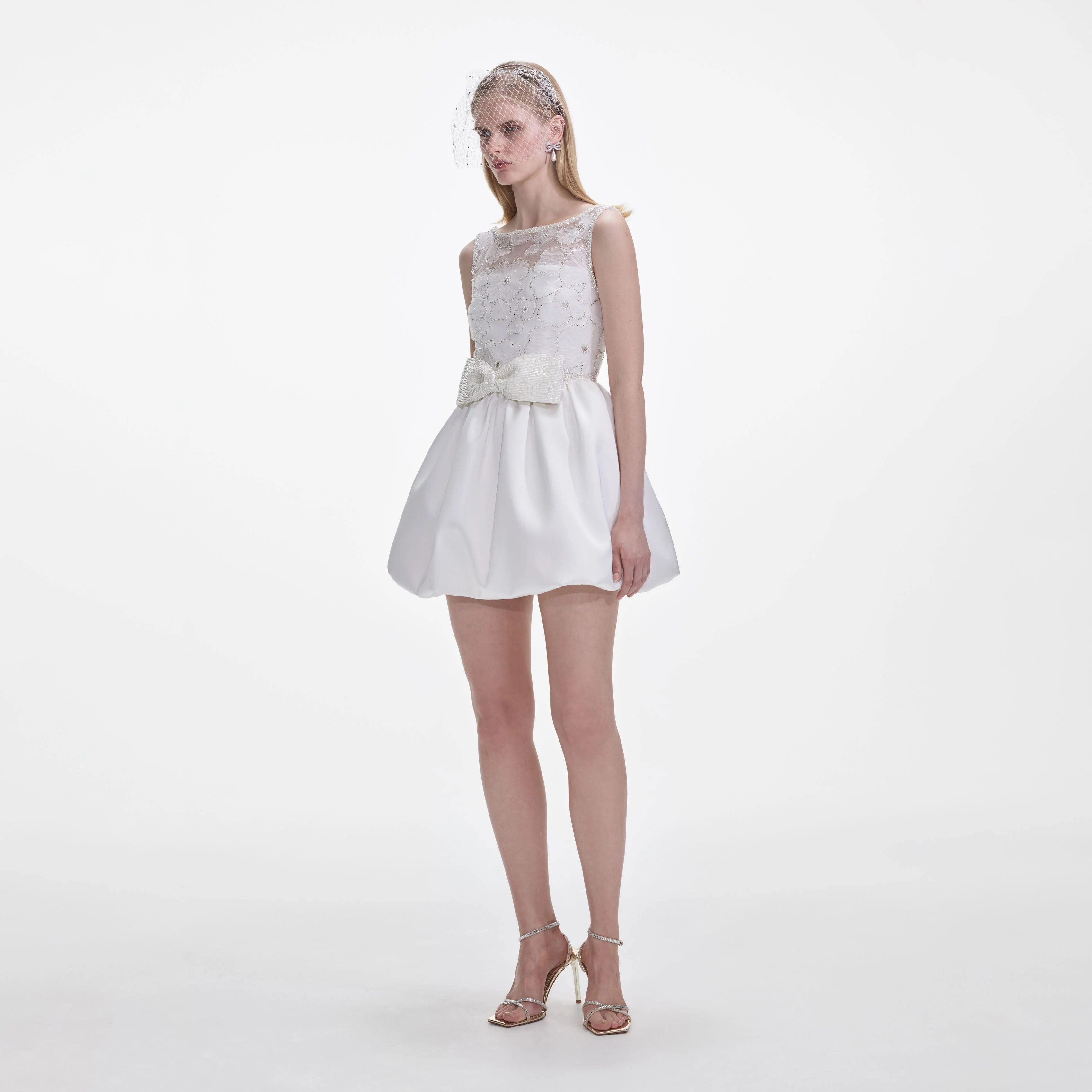 White Tulle Mini Dress - Image 2