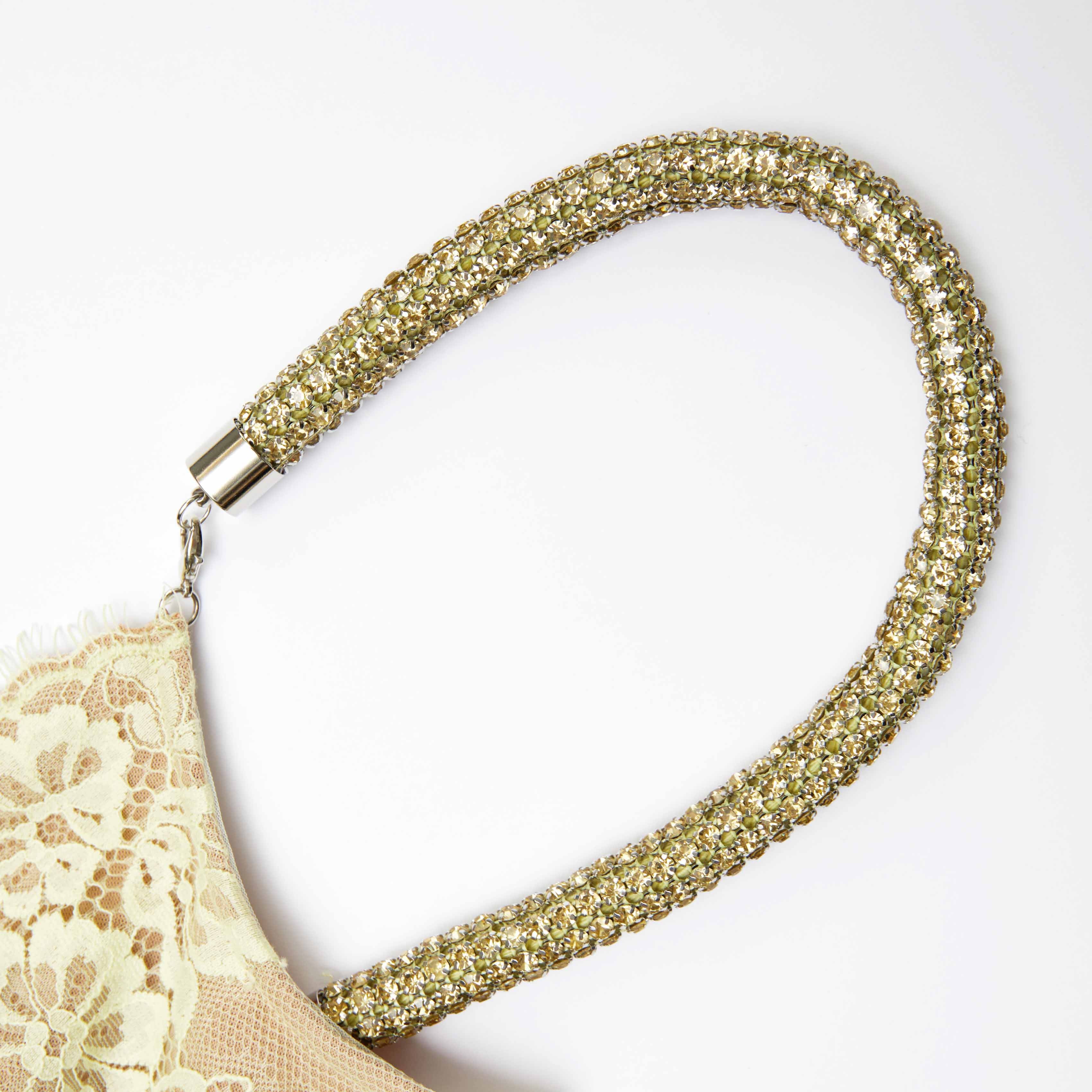 Yellow Lace Satin Maxi Dress - Image 6