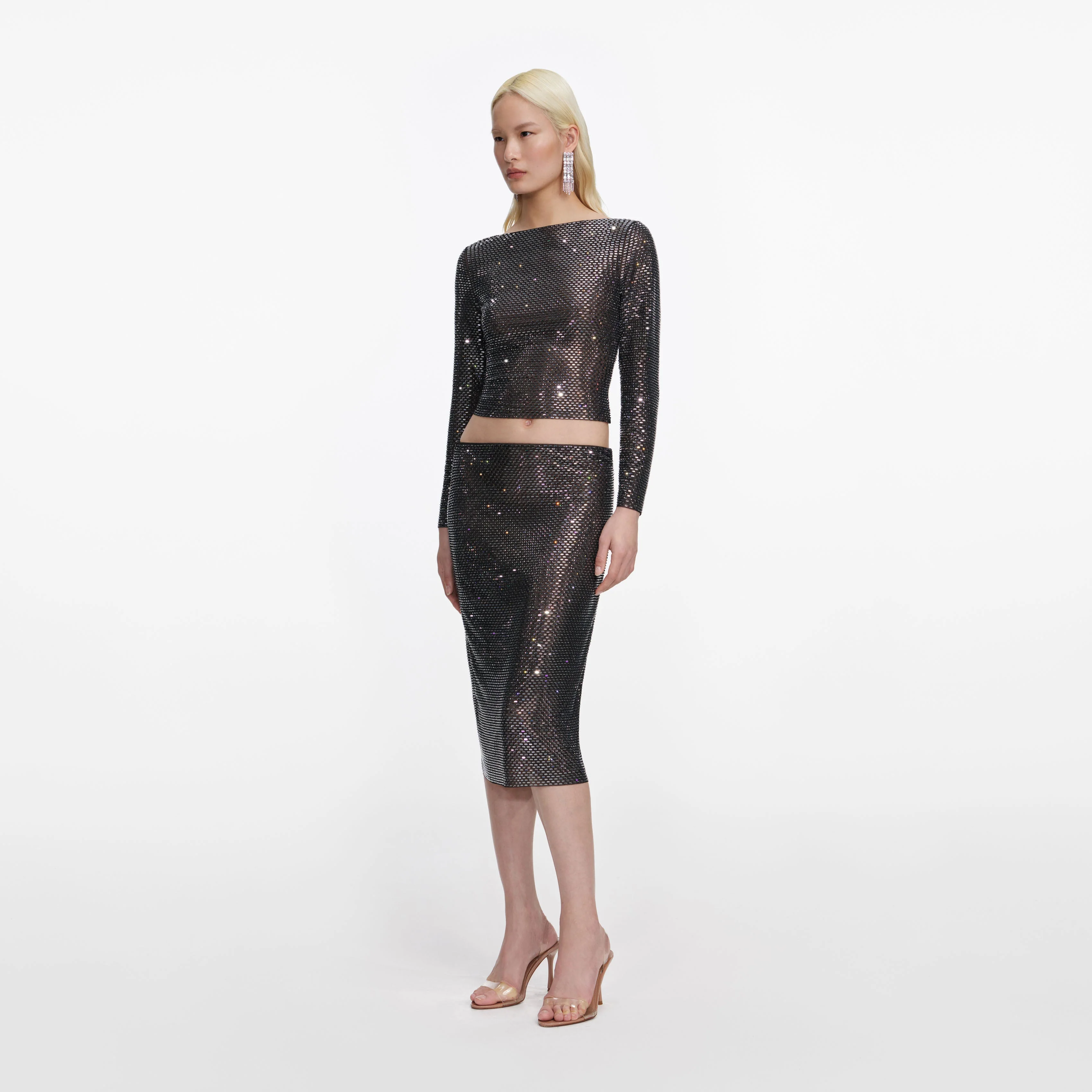 Gunmetal Rhinestone Top - Image 2
