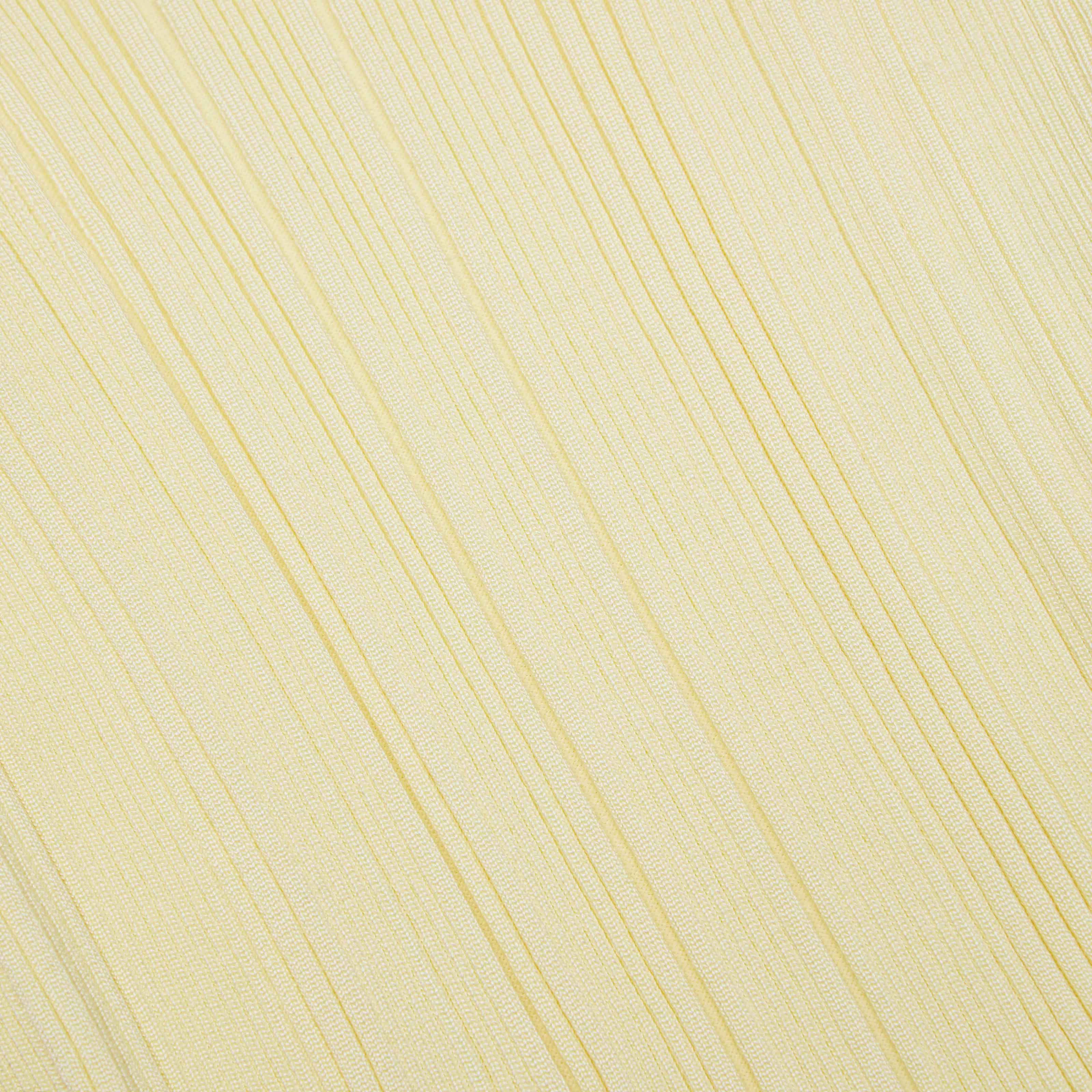 Yellow Ribbed Viscose Knit Skirt - Image 5